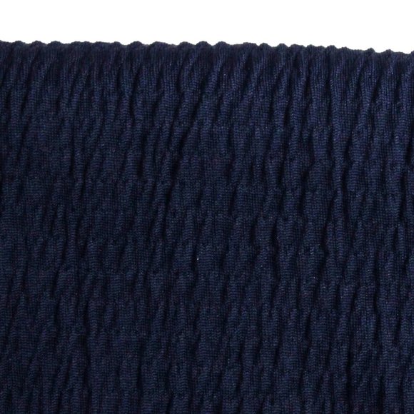 Vintage Navy Sleeveless Micropleat Top, Navy Blue Popcorn Top - Picture 6 of 7